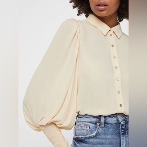 Vero moda Zigga smocked blouse (black) NWT XS